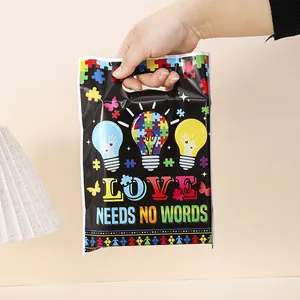 Cadeautasje met autisme-puzzelthema en handvat voor diverse liefdadigheidsevenementen