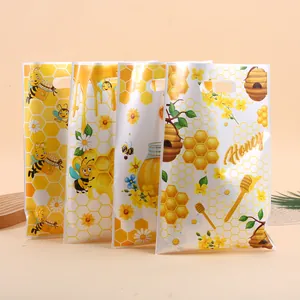 Plastiktragetaschen mit Bienenmotiv für Süßigkeiten und Kekse Geschenkverpackung