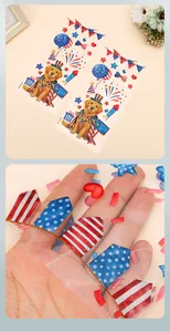 Macro view showing the transparency and print quality of Independence Day dog gift bag