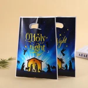 O Holy Night nativity Christmas gift bags for holiday party favors and candy packaging