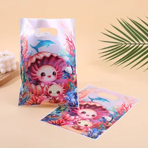 Sacchetti regalo in plastica con stampa di animali marini per bomboniere e dolci