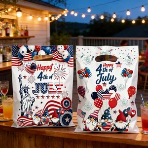 American Independence Day themed gift bags with Happy 4th of July festive patterns
