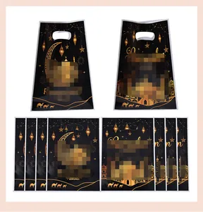 Bolsas de regalo Eid Mubarak con estampados de luna y estrellas para dulces de fiesta