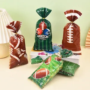 Amerikanische Football-Themen Party-Geschenktüten mit Bindebändern für Süßigkeiten.