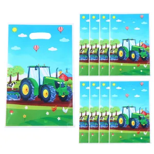 Juego de bolsas de regalo para fiestas infantiles con tema de tractor de granja
