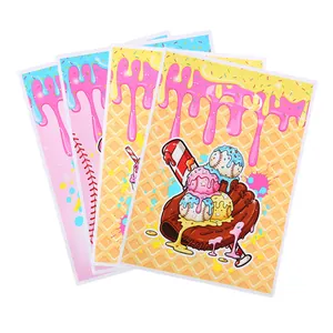 Vibrant ice cream drip baseball pattern pearlescent film gift bags for kids party favors