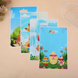 Vibrant Easter egg printed gift bags for holiday parties and favor candy packaging