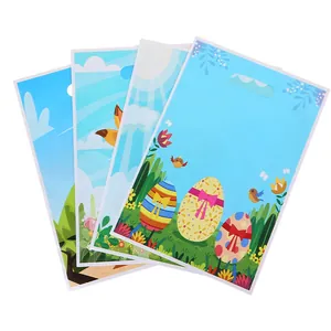 Decorative Easter egg print gift bags for party favors made of pearlescent film