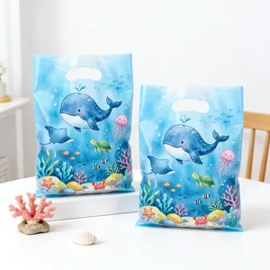 Sacchetti regalo tema oceano con balena carina e creature marine per feste