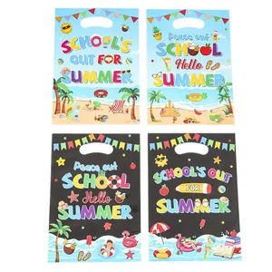 Sacs cadeaux colorés thème fin d'école d'été pour fête enfants bonbons et friandises