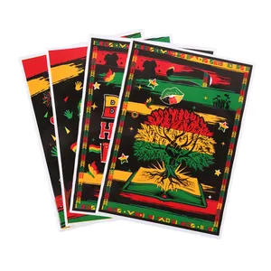 Quatre sacs cadeaux Black History Month en film perlé pour les fêtes et friandises