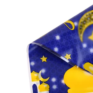 Hochwertige Ramadan OPP-Geschenktüte mit goldenem Mond und Moschee-Schloss-Aufdruck