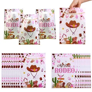 Cowboy-Thema My First Rodeo Kunststoff-Geschenktüten für Party-Geschenke und Süßigkeiten
