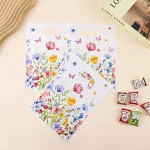 Bolsas de regalo con estampado floral para dulces y fiestas en película plástica fina