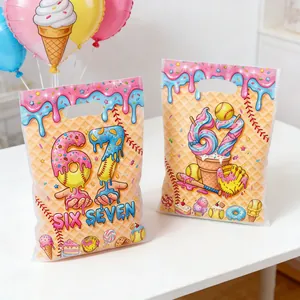 Plastic geschenkzakjes met honkbal- en ijsthema voor alle soorten feestbedankjes