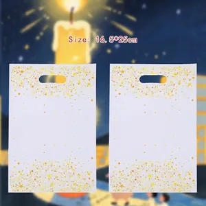 Starry Sky Printed Pearlescent Film Gift Bag Children Birthday Party Return Candy Handbag Portable Star Pattern Plastic Wrap Bag