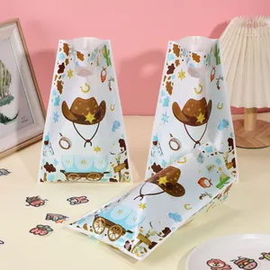 Plastik-Geschenktüten mit Cowboy-Hut-Motiv und Perlglanz-Finish für Süßigkeiten und Gebäck