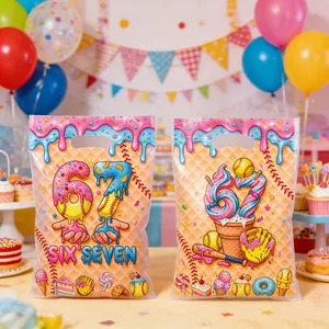 Plastic cadeautassen met honkbalthema 67 en ijsontwerp voor traktaties op feestjes
