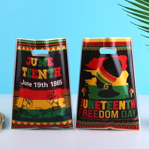 Sacchetti regalo in plastica Juneteenth con motivi del Black History Month per dolci