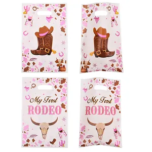 My First Rodeo cowboy thema plastic cadeautassen voor kinderfeestjes en snoepjes