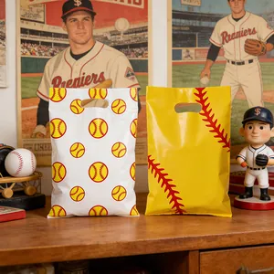 Bolsas de plástico para regalos de béisbol con asas para fiestas