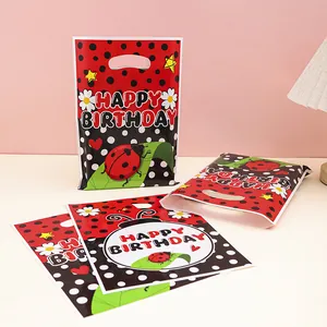 Lieveheersbeestje plastic cadeauzakjes voor kinderfeestjes en snacks