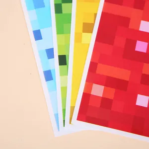 Set of 4 pearlescent film gift bags with pixelated mosaic patterns for party candy