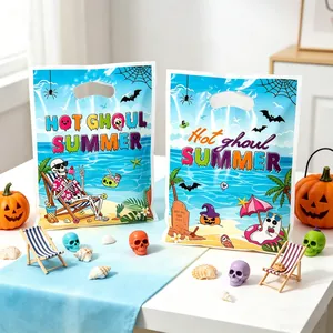 Summer Halloween Hot Ghoul skeleton beach themed gift bags for party candy favors
