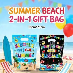 Bolsas de plástico para regalos de fiestas de verano con estampado vacaciones escolares