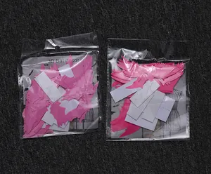 Packaged pink 3D bat wall stickers for Halloween room decor, showing multiple pieces