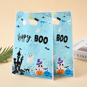 Sacchetti regalo di Halloween blu con fantasmi e zucche per confezionare dolci