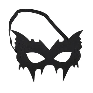 Classic black bat wing masquerade eye mask for Halloween party and cosplay costume accessory