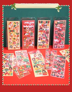 Vente en gros d'autocollants de Noël au laser avec personnages de dessins animés pour DIY