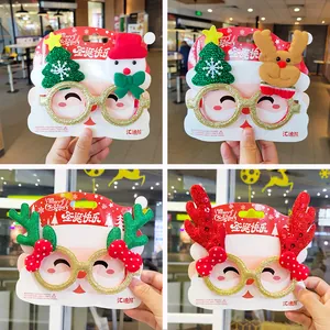 Weihnachten Pailletten Brillenrahmen Rentier Geweih Schneemann Weihnachtsbaum Dekorative Partybrille Für Kinder Erwachsene Feiertag Dress Up Foto Requisiten