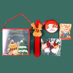 Christmas toy gift set with reindeer slap bracelet, pouch and festive accessories