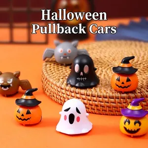 Macchinine a retrocarica di Halloween con simpatici fantasmi e zucche per decorazioni