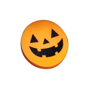 Goma de borrar naranja de calabaza de Halloween con cara de Jack-o'-lantern para niños