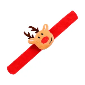 Pulsera de bofetada de felpa de reno de Navidad para niños y regalo festivo