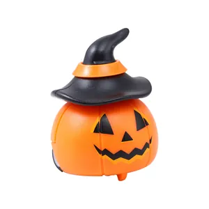 Macchinina a molla zucca di Halloween con cappello da mago nero per decorazione festa