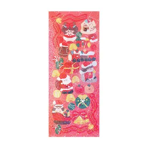 Autocollants de Noël holographiques avec de mignons motifs de Père Noël et renne