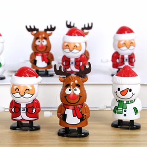 Weihnachten Aufziehspielzeug Springende Spielzeug Kunststoff Mechanische Weihnachtsmann Schneemann Rentier Für Party Mitgebsel Kinder Geschenke