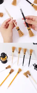 Lápices con forma de escoba de bruja para manualidades de Halloween y papelería escolar