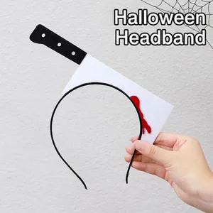 Realistic Bloody Cleaver Headband Halloween Spoof Acrylic Knife Hair Band For Cosplay Party Decoration Props Women Accessories