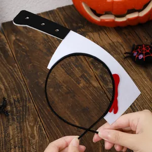 Halloween cleaver knife headband for spoof cosplay costume and festive photo props