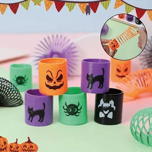Jouets à ressort en plastique sur le thème d'Halloween avec motifs citrouille et chat