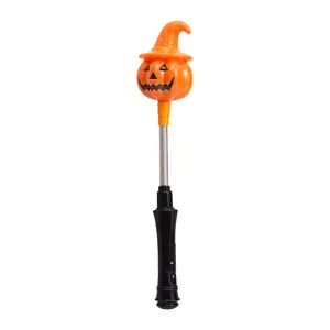 Halloween lichtgevende pompoen toverstaf met heksenhoed voor kinderfeest decoratie