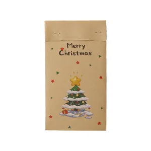 Festliche Merry Christmas Kraftpapiertüte für Kekse, Süßigkeiten und kleine Geschenke