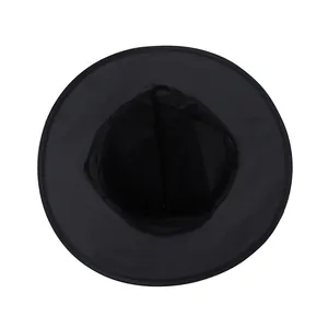 Chapeau de sorcière d'Halloween noir en tissu Oxford, vue de dessous de l'intérieur