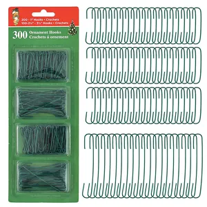 Crochets de Décoration pour Sapin de Noël en Métal Forme C Forme S Cintres Festifs Or Argent Vert pour Décoration