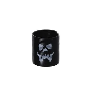 Jouet ressort en plastique noir pour Halloween avec visage de monstre